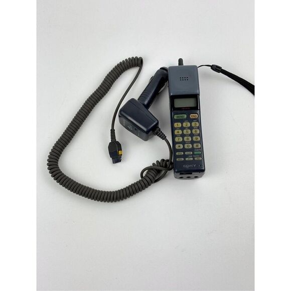 Vtg 1992 Sony CM-H333 The Mars Bar Mobile Cellular Phone & Car Charger- Tested E - Picture 1 of 13